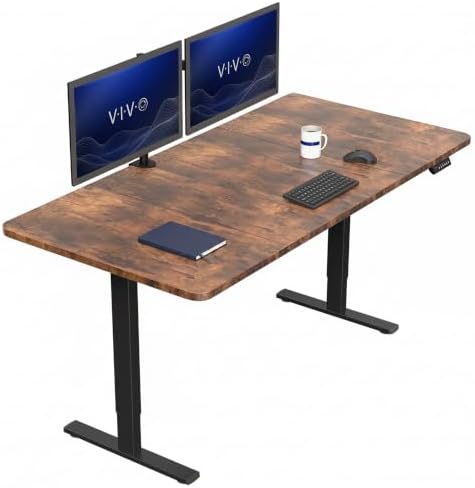 VIVO Rustic Vintage Brown 71 x 36 in Standing Desk, DESK-KIT-1B7N-36