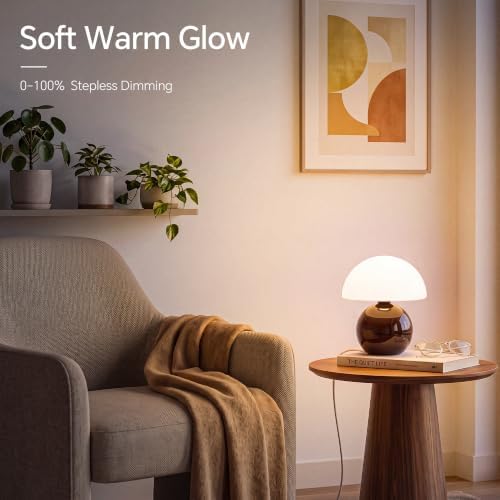 Dawnwake Mushroom Lamp Table Lamp for Bedroom-Small Desk Table Lamps,Coffee