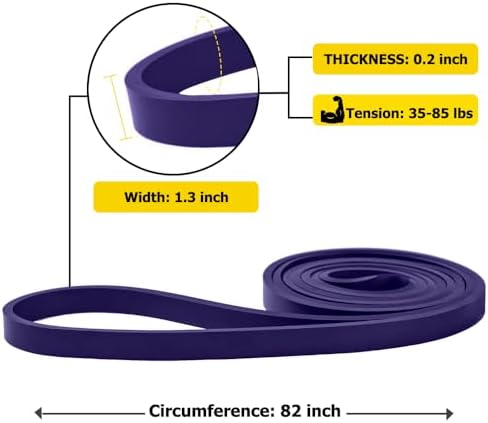 ROSAPOAR Resistance Band Pull up Band Fitness Exercise Bands Natural Latex for Workout Body Stretch Powerlifting Band Fitness Sport Training at Home/The Gym