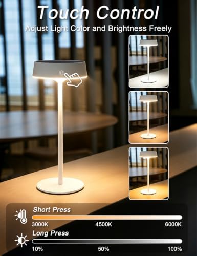 Solar Table Lamp Rechargeable, Waterproof Shower Lamp