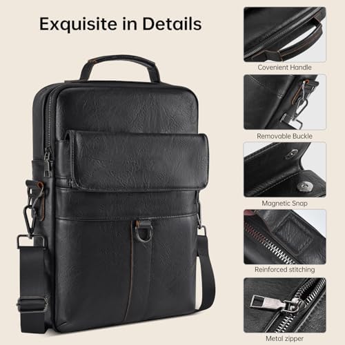 11 Inch Shoulder Bag Leather Carrying Case for 11" iPad Pro M5 M4/iPad Air 11" M4 M3 M2 with Magic Keyboard, iPads A16 11"