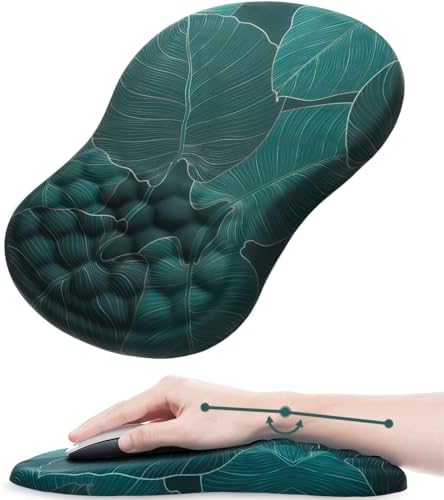 Ergonomic Mouse Pad Wrist Rest, 15° Memory Foam, Non-Slip PU Base