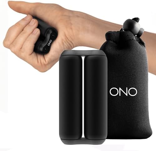 ONO Roller - Handheld Fidget Toy for Adults | Help Relieve Stress, Anxiety, Tension | Promotes Focus, Clarity | Compact, Portable Design (Black, Junior Size - Aluminum)