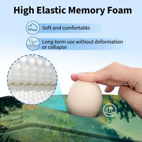 YIWEI Ergonomic Mouse Pad with Wrist Rest for Carpal Tunnel Pain Relief