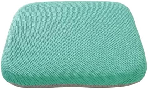 Memory Foam Chair Cushion Non-Slip Seat Cushion with Breathable Fabric Removable Zipper Cover Square Comfort Chair Pad for Office Chair, Desk Chair, Car Seat, Wheelchair (Green, 16"x16")