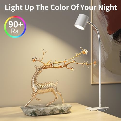 Dott Arts Desk Lamp,USB Clip On Light with 3 Color Modes,LED Reading Lamp