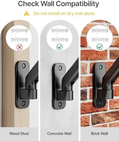 monTEK Single Monitor Wall Mount, Full Motion Spring Arm for 17-32" Screen