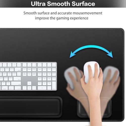 4-in-1 Mouse Pad Black, Mouse Pad with Wrist Rest