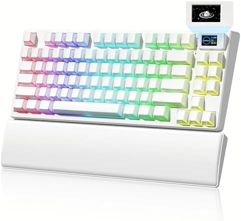 Womier 75% Wireless Mechanical Keyboard with Color Multimedia Screen