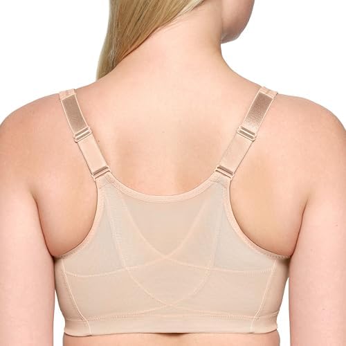 Glamorise Full Figure Plus Size MagicLift Front-Closure Posture Back Bra Wirefree #1265