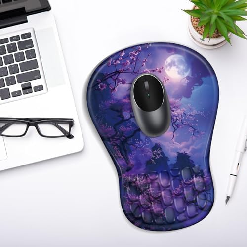 YIWEI Ergonomic Mouse Pad with Wrist Rest for Carpal Tunnel Pain Relief