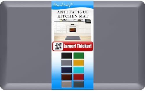 4/5 Inch Thick Kitchen Mat - Cushioned Anti Fatigue Mat for Kitchen Floor
