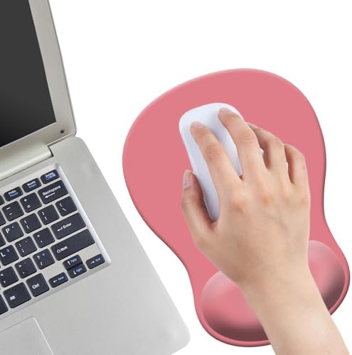 Gel Mouse Pad with Wrist Rest, Ergonomic Concave Wrist Support Mousepad