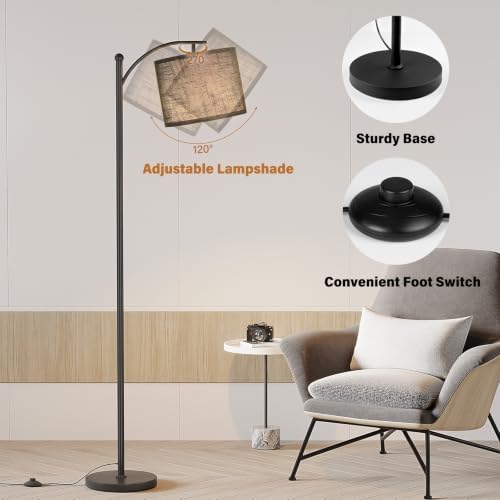 SUNMORY Arc Floor Lamp, Modern Floor Lamp with 3 Color Temperatures Bulb