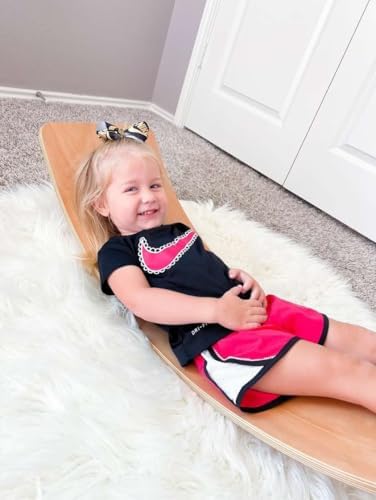 36" Balance Board Kids, Wooden Wobble Board, Montessori Balance Toy