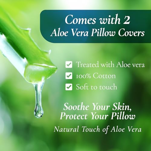 Mediflow Fiber Water Pillow - Adjustable Pillow for Neck Pain Relief, Pillow for Side, Back, and Stomach Sleepers, The Original Inventor of The Water Pillow (2 Pillows, 2 Aloe Vera Pillow Covers)