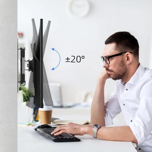 Suptek TV Wall Bracket Mount Swivel and Tilt for Most 15"-32" LED, LCD, OLED Flat Screen TVs and Monitors with VESA 75x75-100x100mm up to 13kg Full Motion Monitor Wall Bracket MA2720