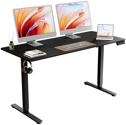 55"x24" Standing Desk, Height Adjustable Sit-Stand Home Office, Black