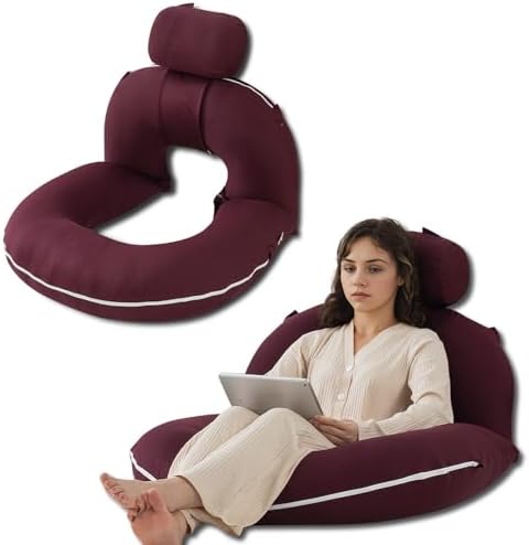 INSEN Reading Pillow, Back Pillow for Sitting in Bed and Couch, Gaming Pillow for Adults, Sit Up Support for Bed