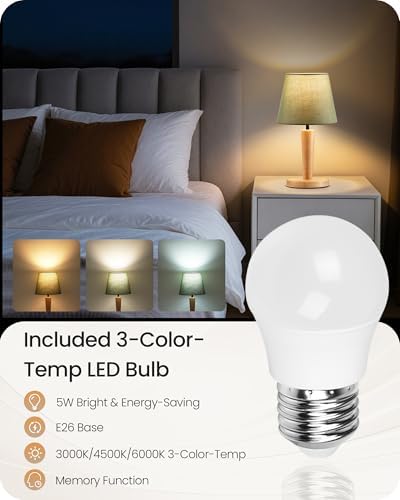 12" Wood Bedside Table Lamps Set of 2, Small Desk Lamps for Small Places, 3 Color Temperatures with Memory, Green Linen Shade & E26 Bulbs, for Bedroom Living Room Office MJ13TLP205
