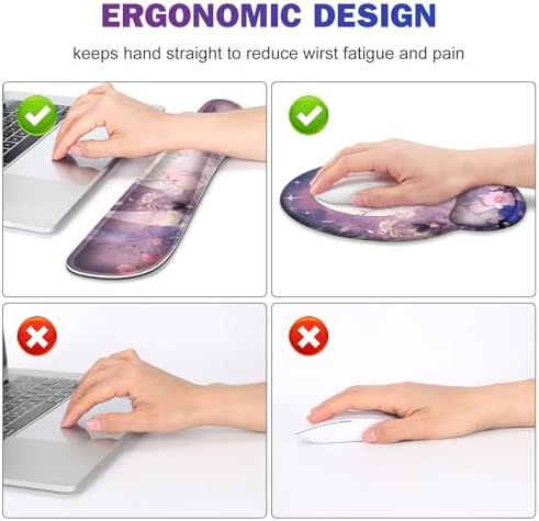 Large Desk Mat, Gaming Mouse Pad Desk Pad, Mousepad + Keyboard Wrist Rest