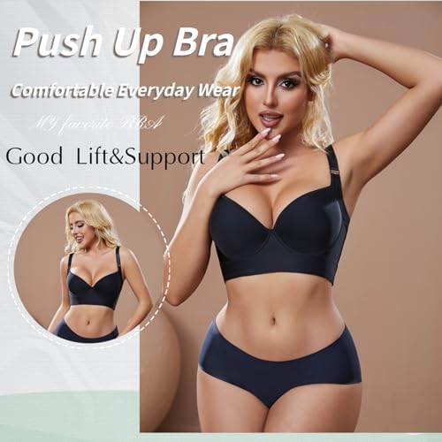 Super Push Up Bra Smoothing Back Fat Bra with Support T Shirt Bra