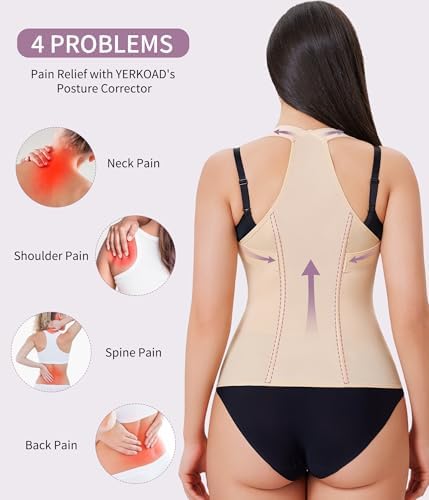 YERKOAD Back Brace for Women Breathable Back Straightener Posture Corrector