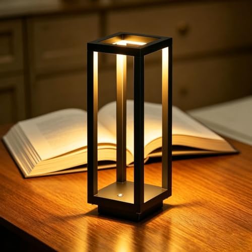 Cordless Table Lamp,Outdoor Rechargeable Table Lamp Waterproof Battery