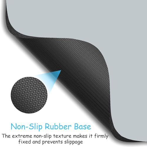 Mini Mouse Pad, 6x6 Inches, Waterproof Non-Slip Rubber Base, for Laptop, Keyboard Tray, Wireless Mouse, Home, Office, Travel (Gray)