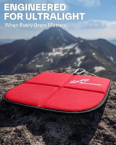 Sportneer Sitting Pad, Lightweight Waterproof Folding Seat Pad for Backpacking, 15.75'' x 15.75'' Portable Camping Seat Mat for Hiking, Picnics & Outdoor Use