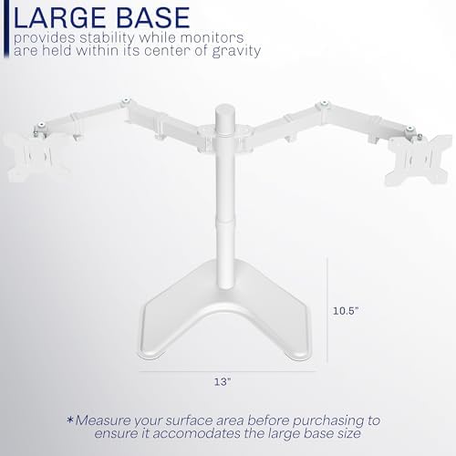 VIVO Dual LED LCD Monitor Free-Standing Desk Stand