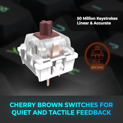 Adesso EasyTouch 150 Wired Mechanical Keyboard, Integrated Palm Rest
