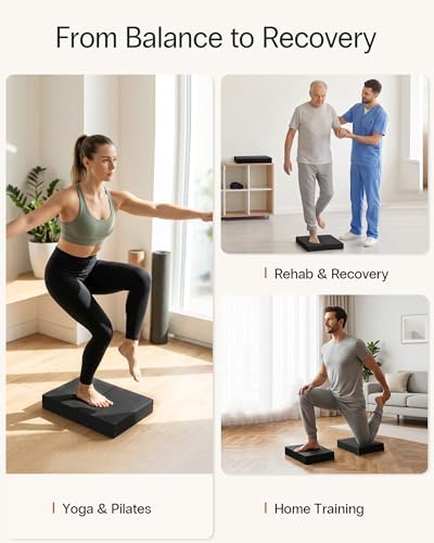 StrongTek 2-in-1 Foam Balance Pad and Kneeling Pad, 15.8 or 19 in Sizes
