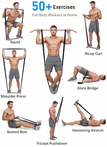 Renoj Resistance Bands for Working Out, 5 Levels Pull Up Assistance Bands Set for Workout, Exercise, Home Gym & Strength Training