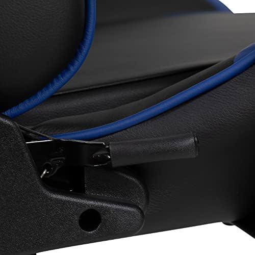 Flash Furniture X20 Gaming Chair Racing Office Ergonomic Computer PC Adjustable Swivel Chair with Fully Reclining Back in Blue LeatherSoft