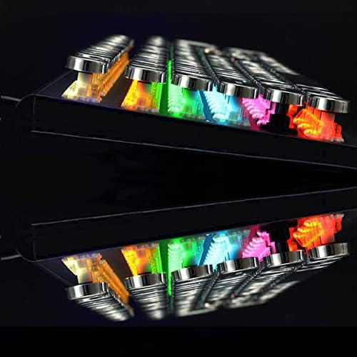 YSCP Typewriter Style Mechanical Gaming Keyboard Rainbow Backlit Wired with Blue Switch Retro Round Keycap 104 Keys Keyboard (L-Black)