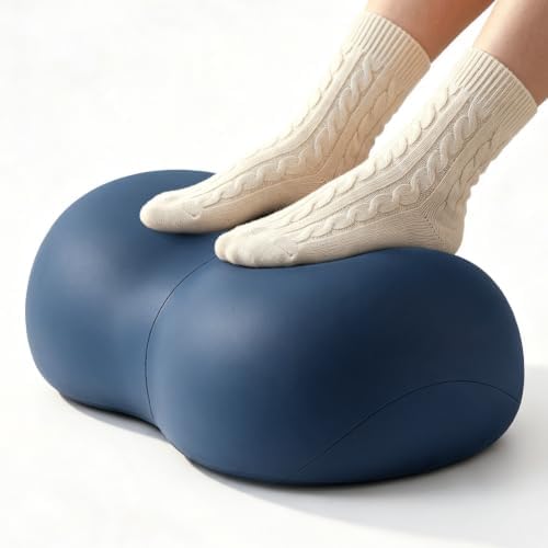 Foot Rest Under Desk, Memory Foam Ergonomic Foot Stool, Navy Blue