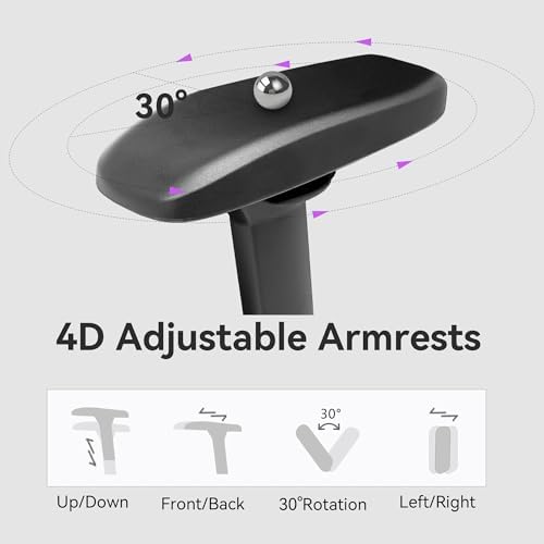 Gaming Chair - High Back Ergonomic Computer Chair with Lumbar Support, Video Game Chair-4D Adjustable Armrests,170° Reclining & 320lb Capacity,Game Chair for Home
