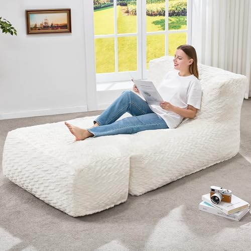 Hobestluk Large Bean Bag Chairs Sofa for Adults Giant BeanBag Couch Lounger