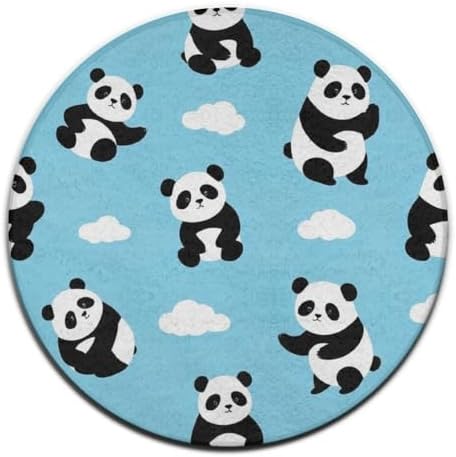 Circular Rugs Large Modern Round Area Rug Fashion Decor Mat for Home Office Panda