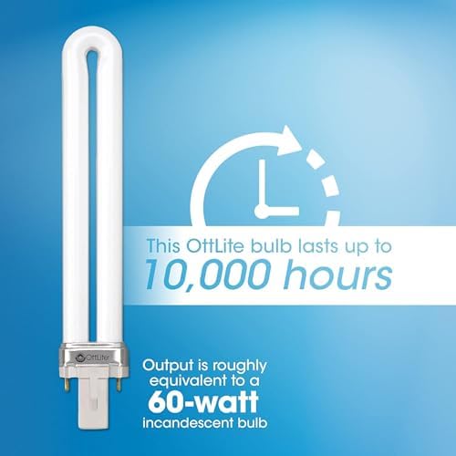OttLite 13-Watt Slimline CFL Task Lamp, White