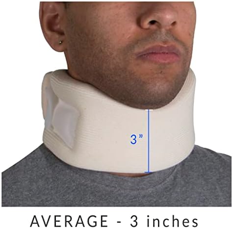 OTC Cervical Collar, Soft Contour Foam, Neck Support Brace, White Average 3" Depth, X-Large