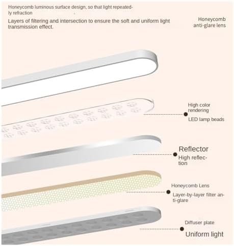 Desk Lamp Dimmable Eye-Protecting Desk Lamp with Adjustable Gooseneck Flexible Eye Care