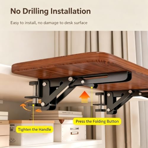 Desk Extender Plate, 90° Foldable Keyboard Tray, Keyboard Extension Table