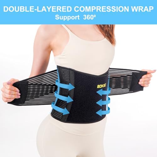 Back Brace Support for Lower Back pain Women and Men 04 Black-S