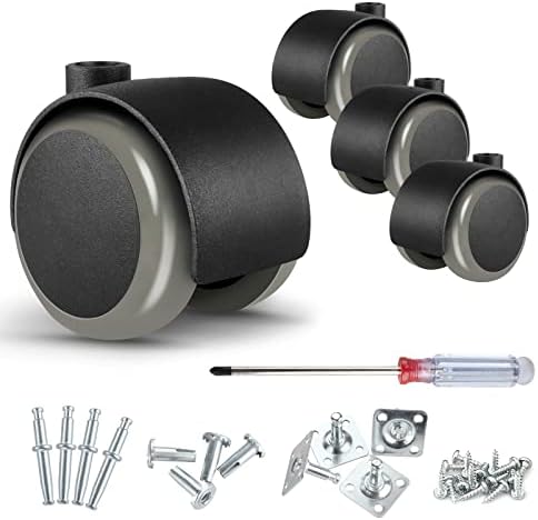 Apllamo 2 Inch Swivel Casters 5/16" Stem & Top Plate 1000 LBS Heavy Duty