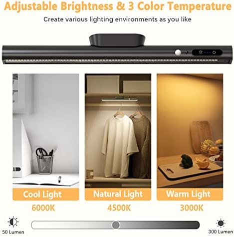 Hapfish Motion Sensor LED Light Bar Indoor,Under Cabinet Lighting Wireless