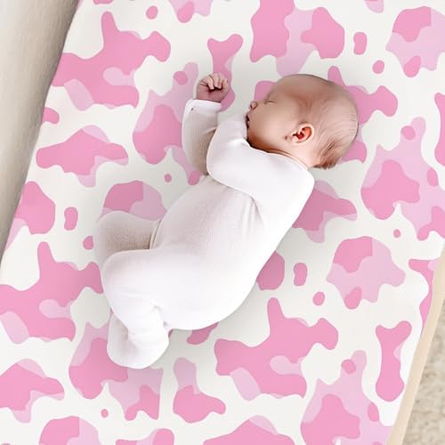 Western Cow Prints Baby Changing Pad Cover, Unisex Farm Cow Nursery Diaper Changing Table Pad Mat Sheet for Boys Girls-16x32