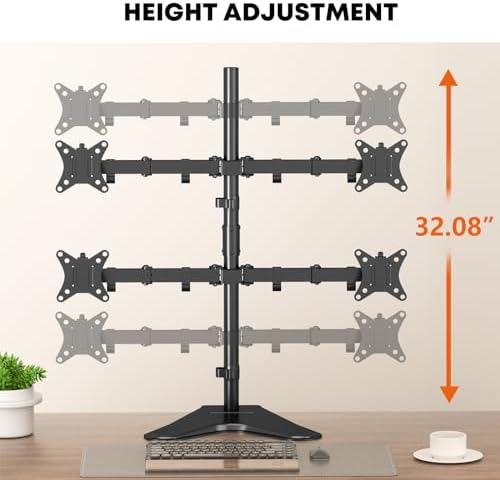 PUTORSEN Quad Monitor Stand for 4 Screens, 17-32", 19.8 lbs Each