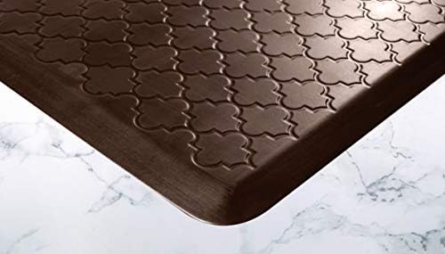 WellnessMats Trellis Collection Anti-Fatigue Floor Mat, Polyurethane – Ergonomic Support Pad for Home, Kitchen, Garage, Office Standing Desk – Water Resistant - Made in USA